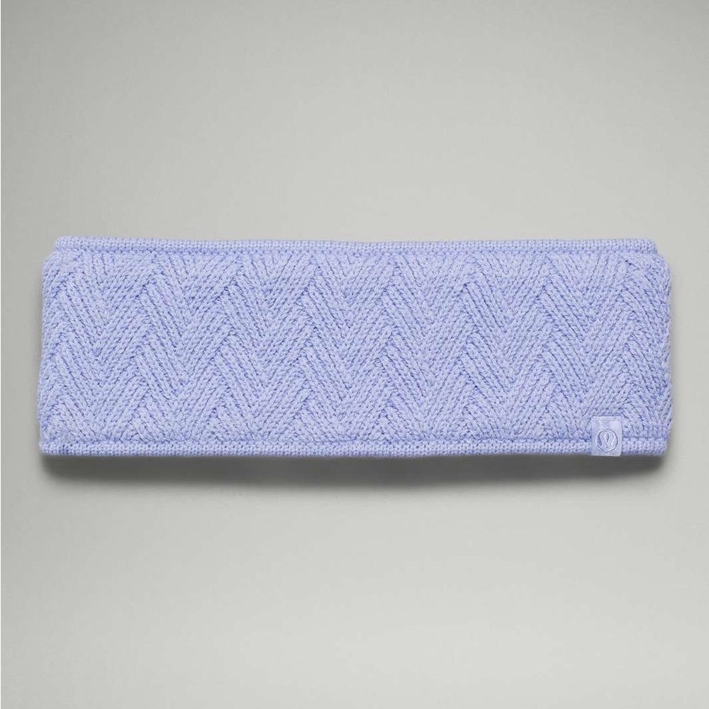 NWOT Lululemon Chevron Knit Ear Warmer in Lavender Dusk